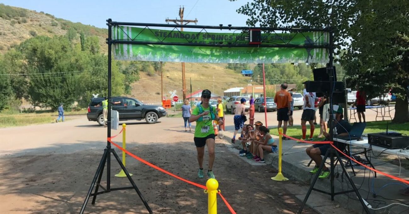 Oak Creek No Fun Run finish line, 2017